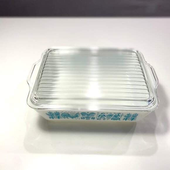 Pyrex Vintage Butterprint Refrigerator Dishes With Lids Complete Set - Picture 7 of 12